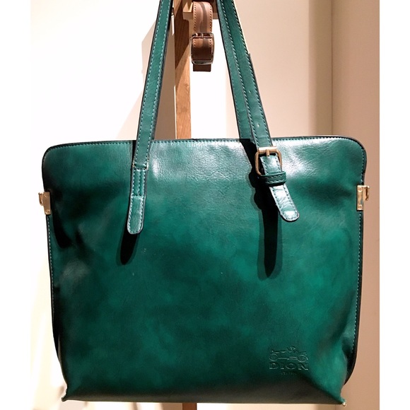 COPY - COPY - Vintage bag dark green leather - Picture 3 of 8